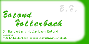 botond hollerbach business card